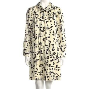 Chloe Cream and Black Silk Tent Dress